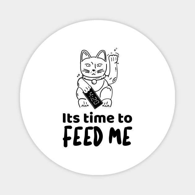 Its time to feed the cat Magnet by Purrfect Shop